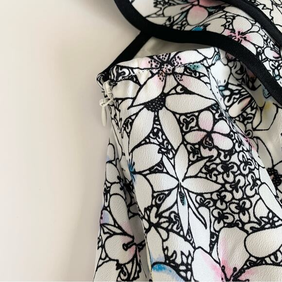 Likely Contour Daisy Delbarton Floral Asymmetrical Ruffle One Shoulder Dress 0 - Picture 12 of 13